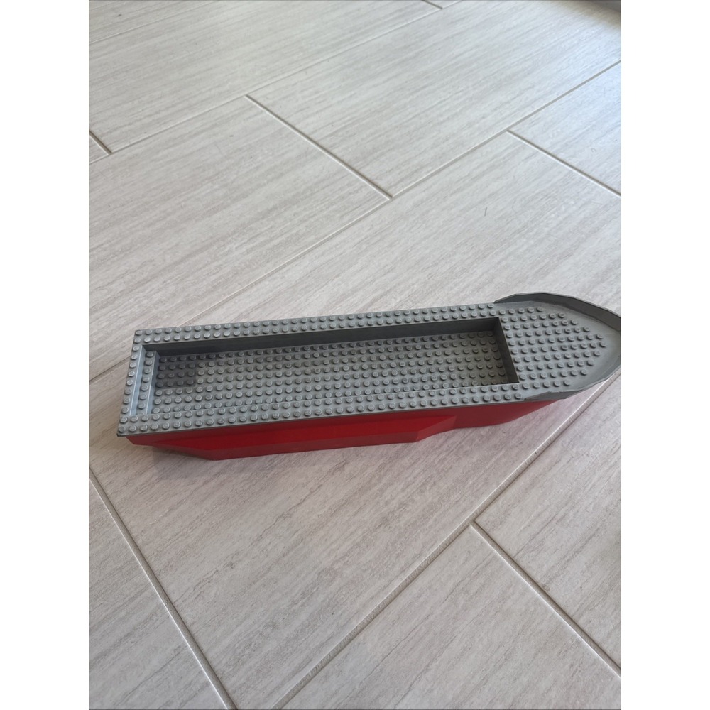 Lego Boat Hull 16 X 3.75 Inches Gray and Red